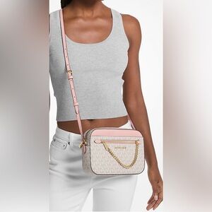 Michael Kors Blush and Cream Crossbody Bag